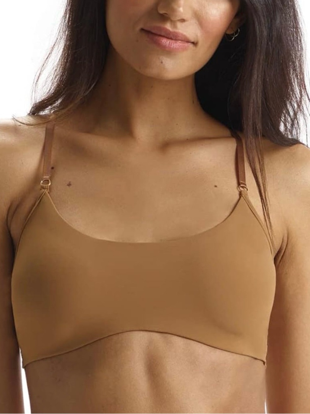 Commando Ivory Nude Double Take Lace Racerback Bralette Size Medium / Large